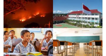 انڈونیشیا کے شہر پیٹ لینڈ میں آگ لگنے کے واقعات پر سکول بند کر دیے گئے۔
