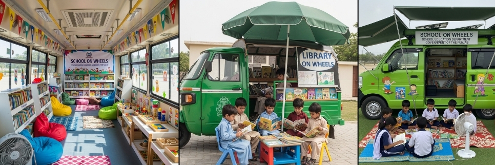 Punjab CM gives node mobile school and library projects